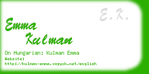 emma kulman business card